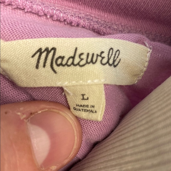 Madewell Pink Crop Relaxed Tee - Picture 2 of 5